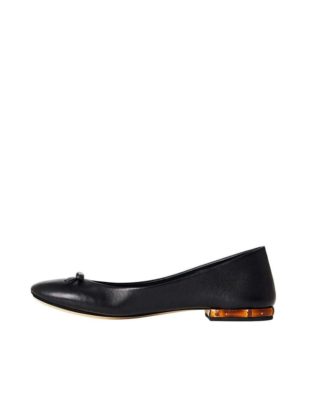 Gucci Black Bow Bamboo Ballet Flats