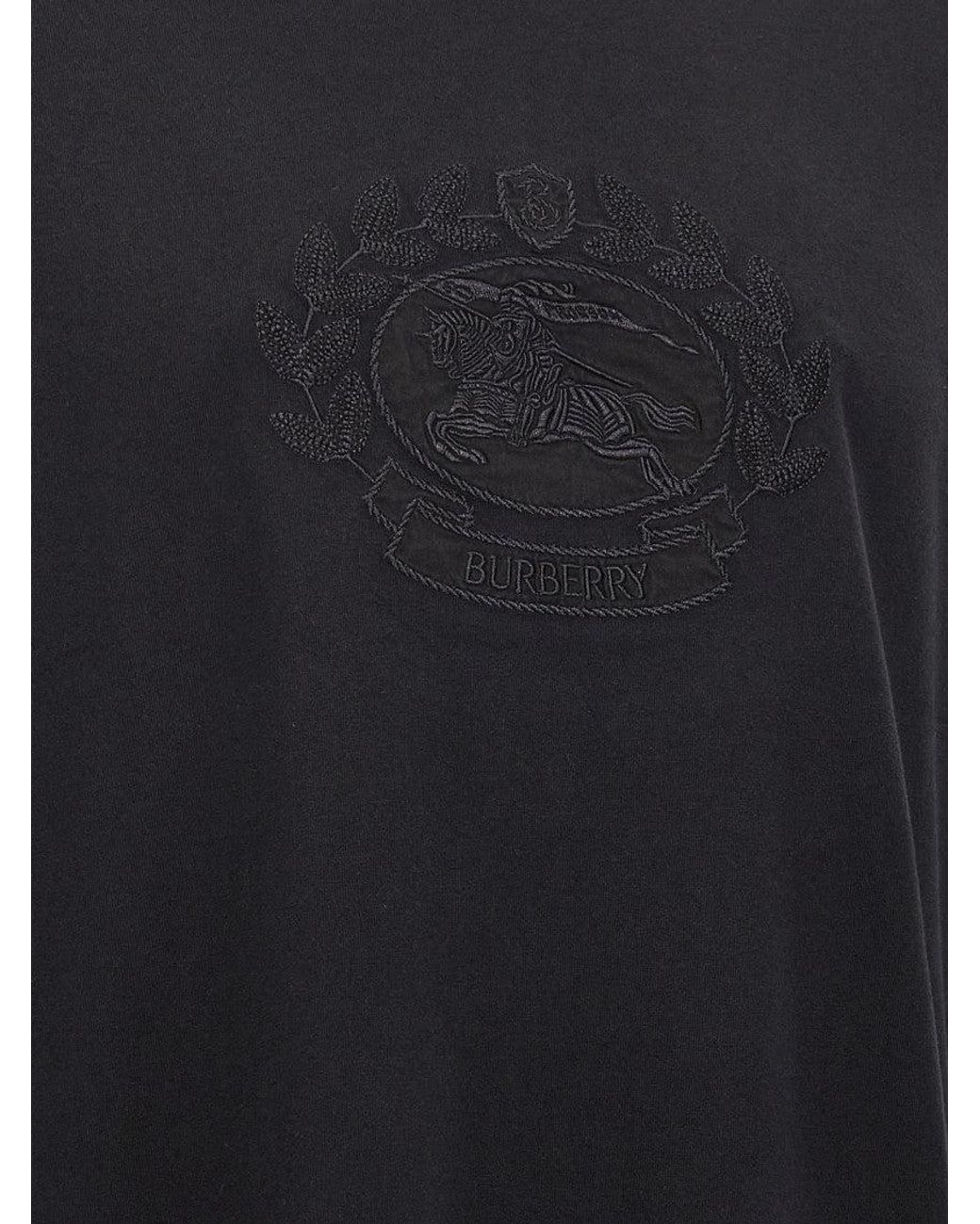 Burberry Black T-Shirts And Polos for men