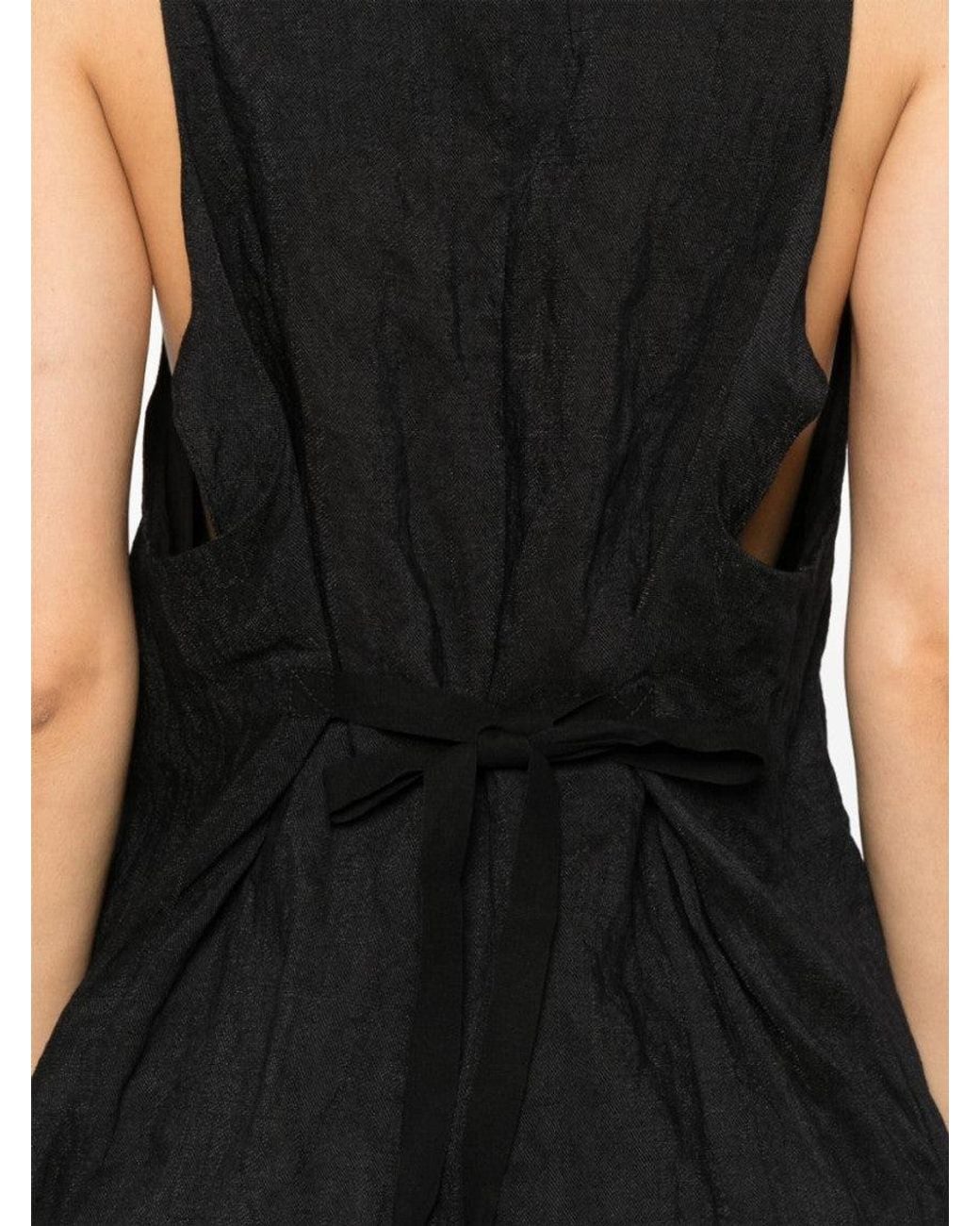 MM6 by Maison Margiela Black Deep-Neck Vest