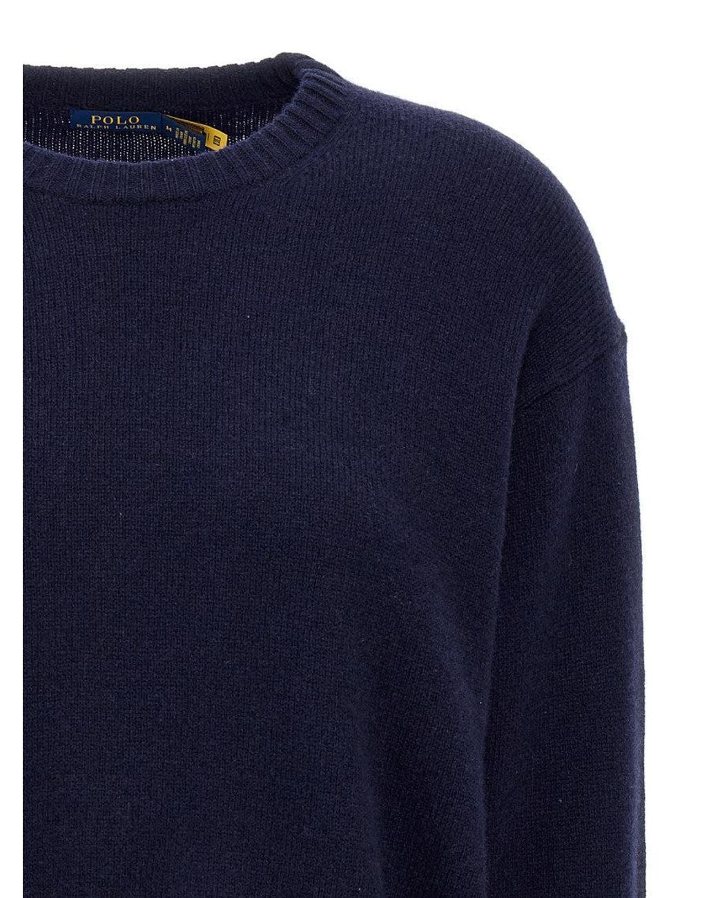 Polo Ralph Lauren Blue Dark Logo Embroidery Sweater