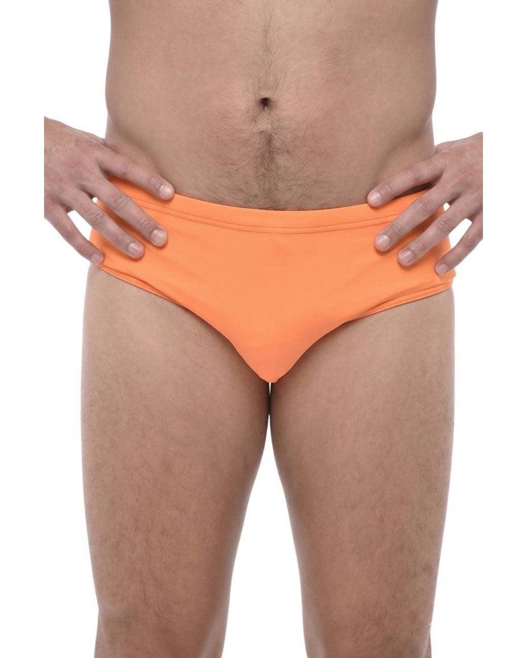 DSquared² Orange Solid Swim Brief for men
