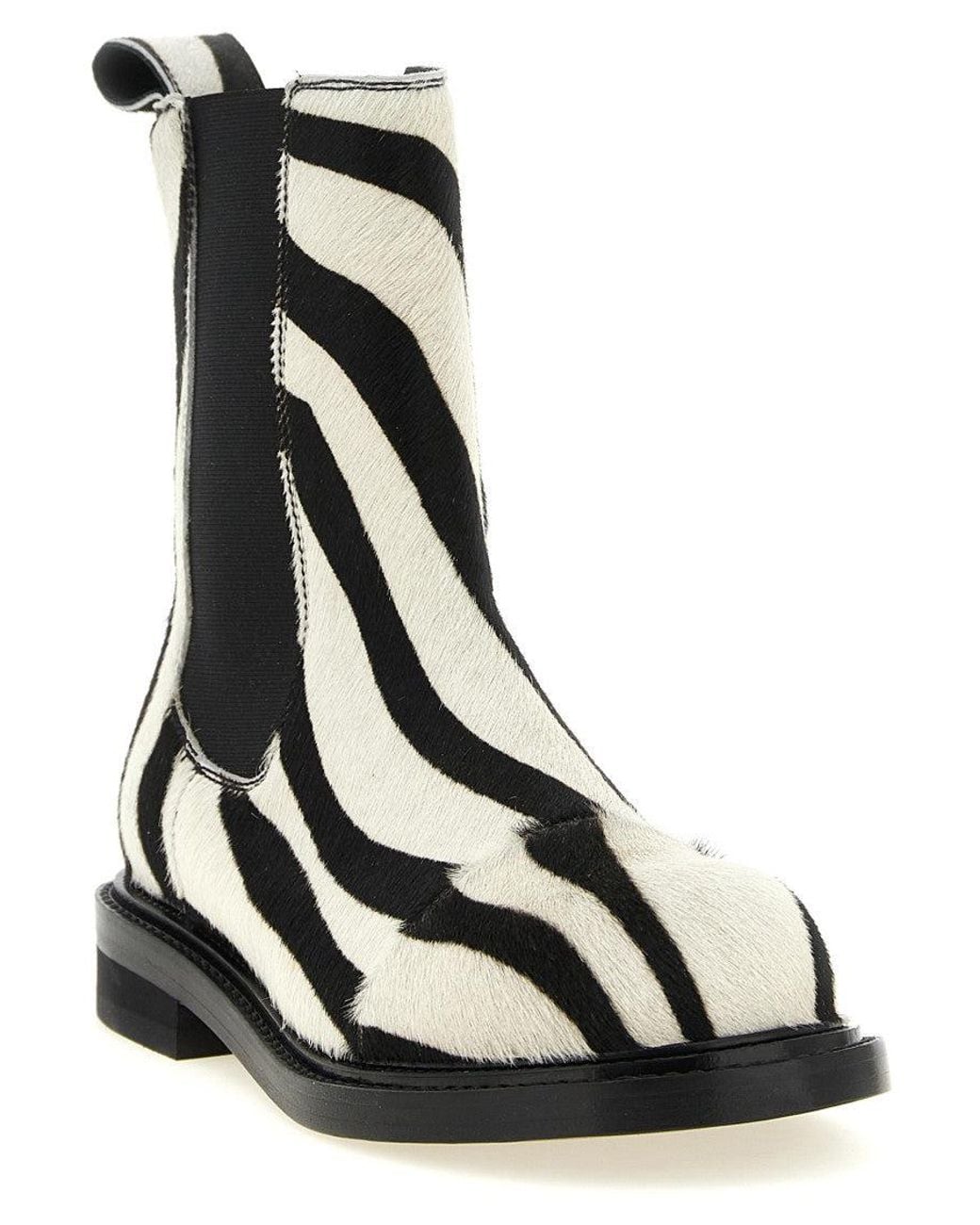 Moschino Blackwhite Ankle Boots