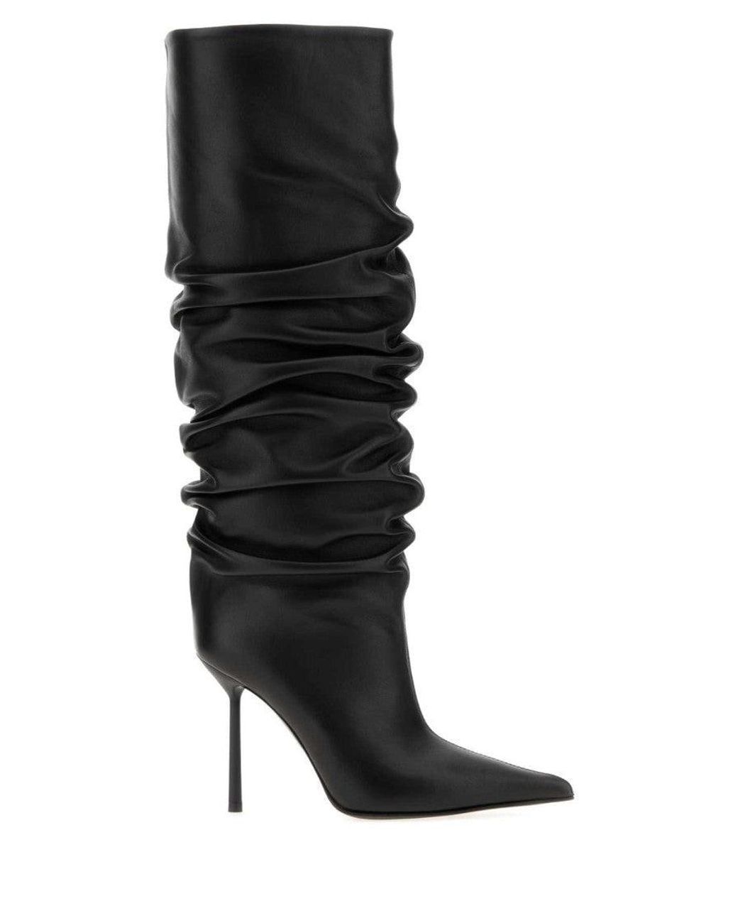Le Silla Black Leather Knee High Boots