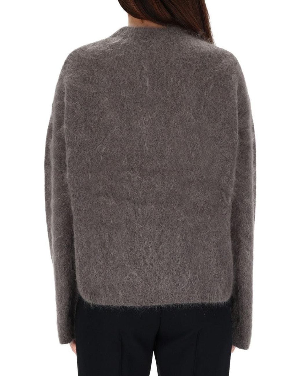 THE GARMENT Gray Solid Crew Neck Sweater