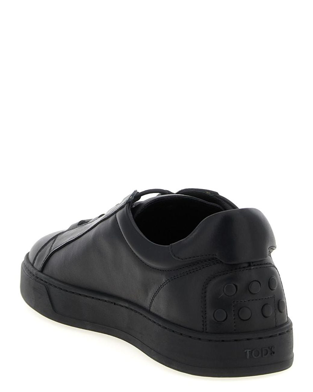 Tod's Black Leather Sneakers for men