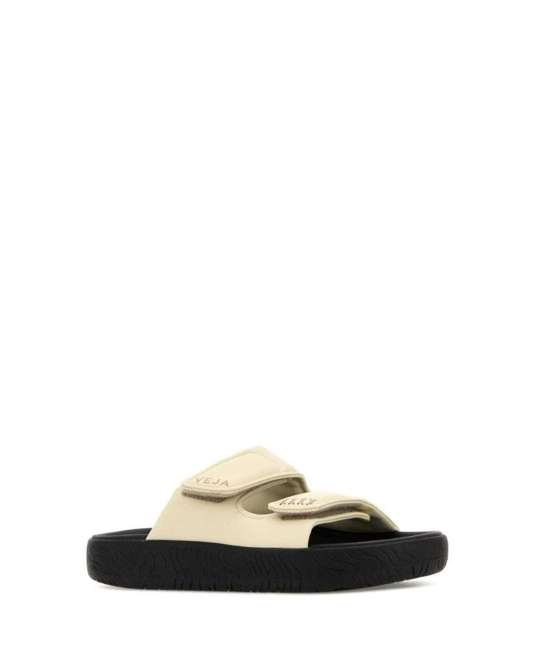 Veja White Ivory Leather Sandals