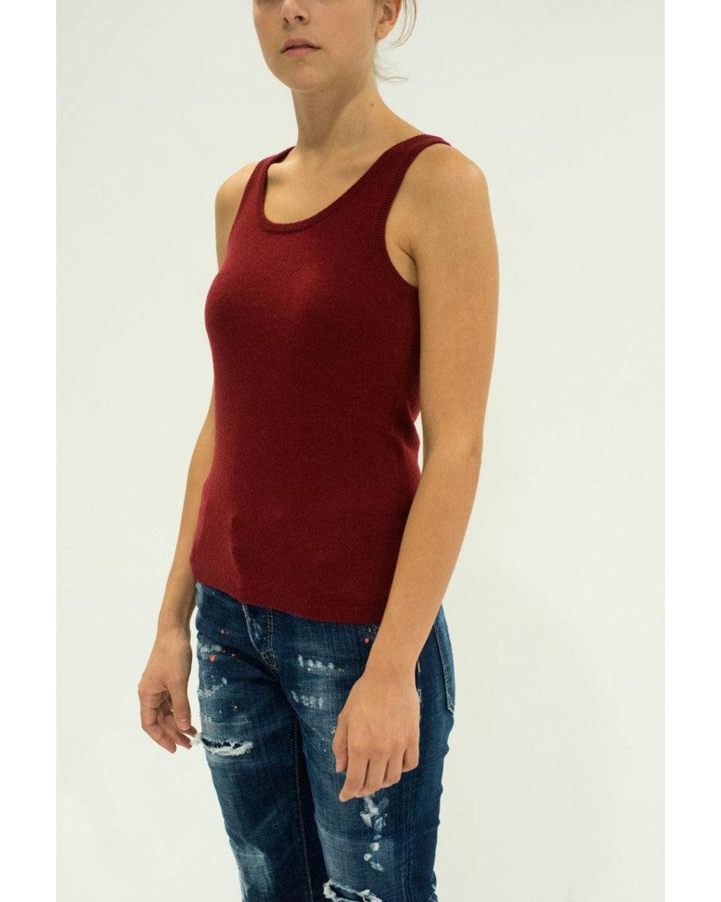 LA ROSE Red Tank Top