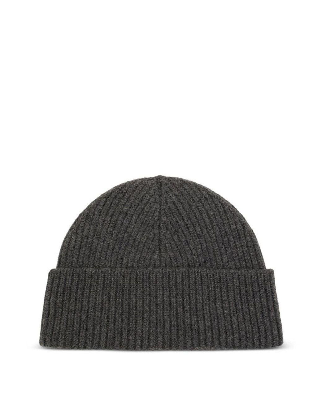 AMI Gray Logo Beanie Cap for men