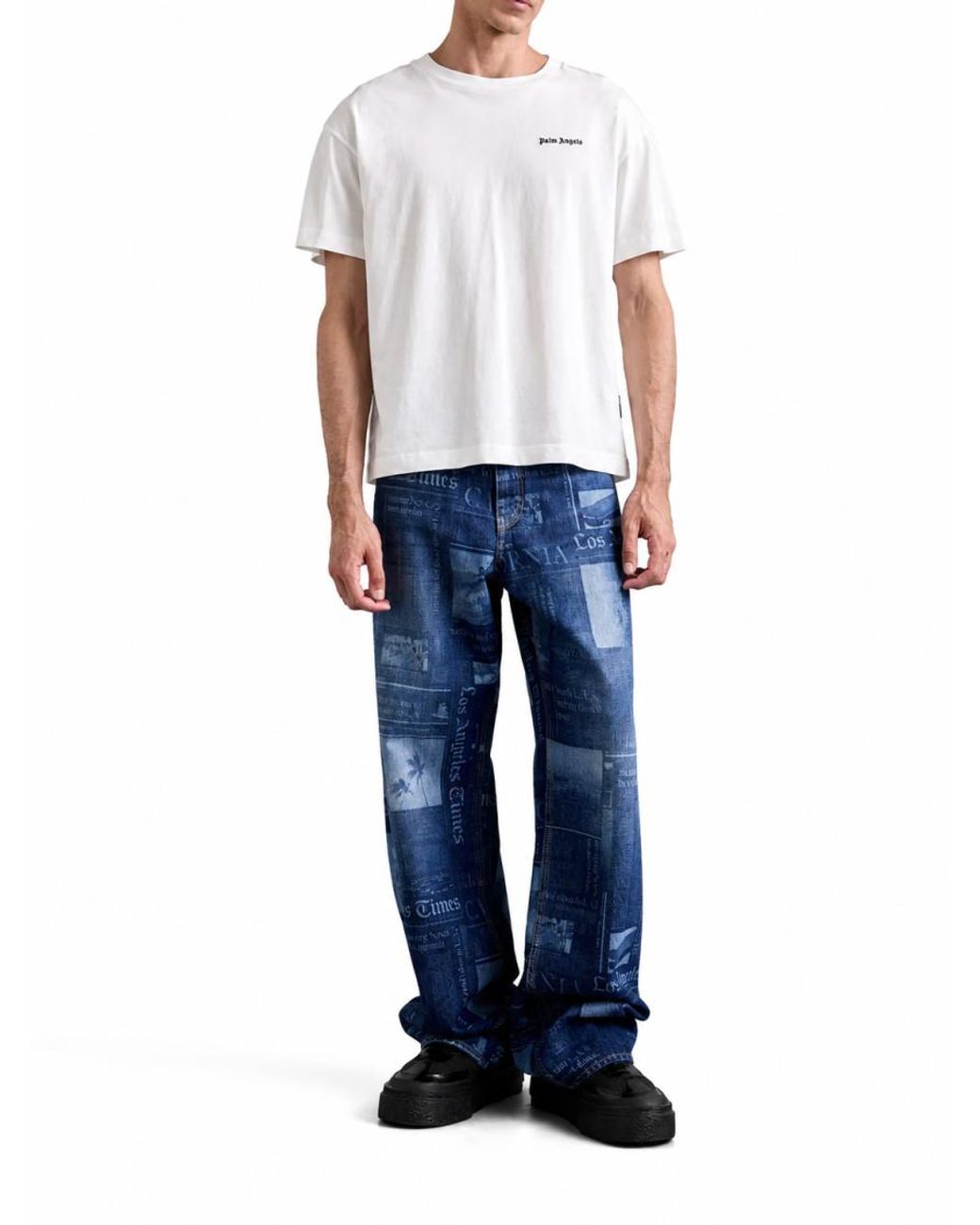 Palm Angels White Pack Of 3 Logo T-Shirts for men