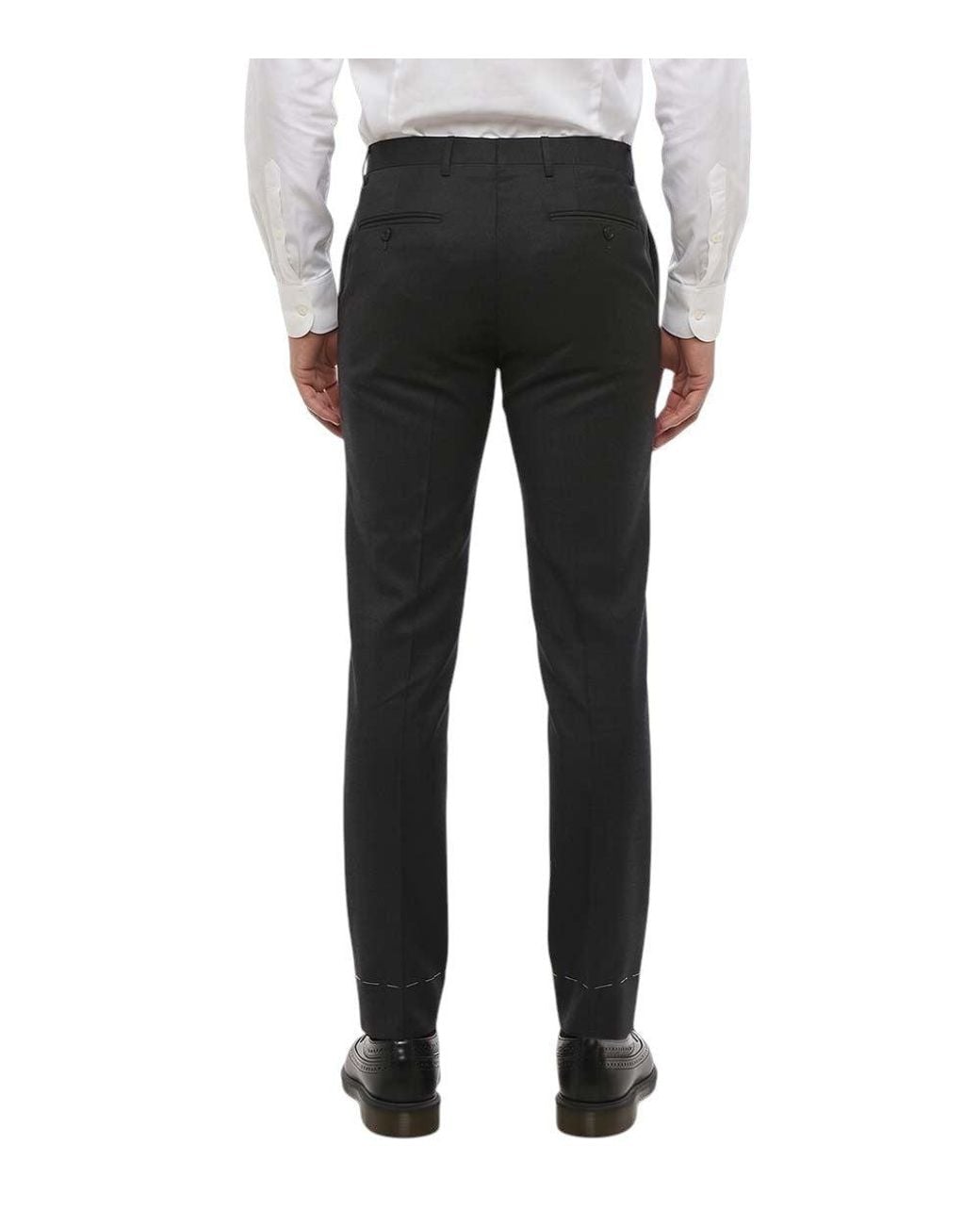 Corneliani Black Dark Tailored Pants for men