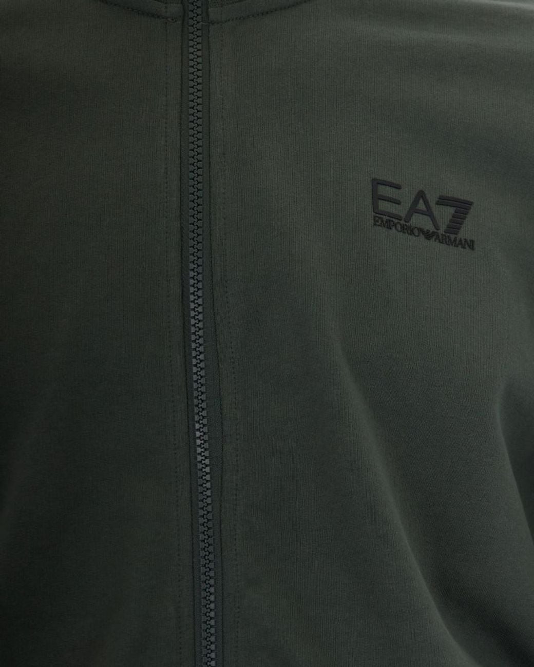 EA7 Green Solid Mock Collar Sweatshirt for men
