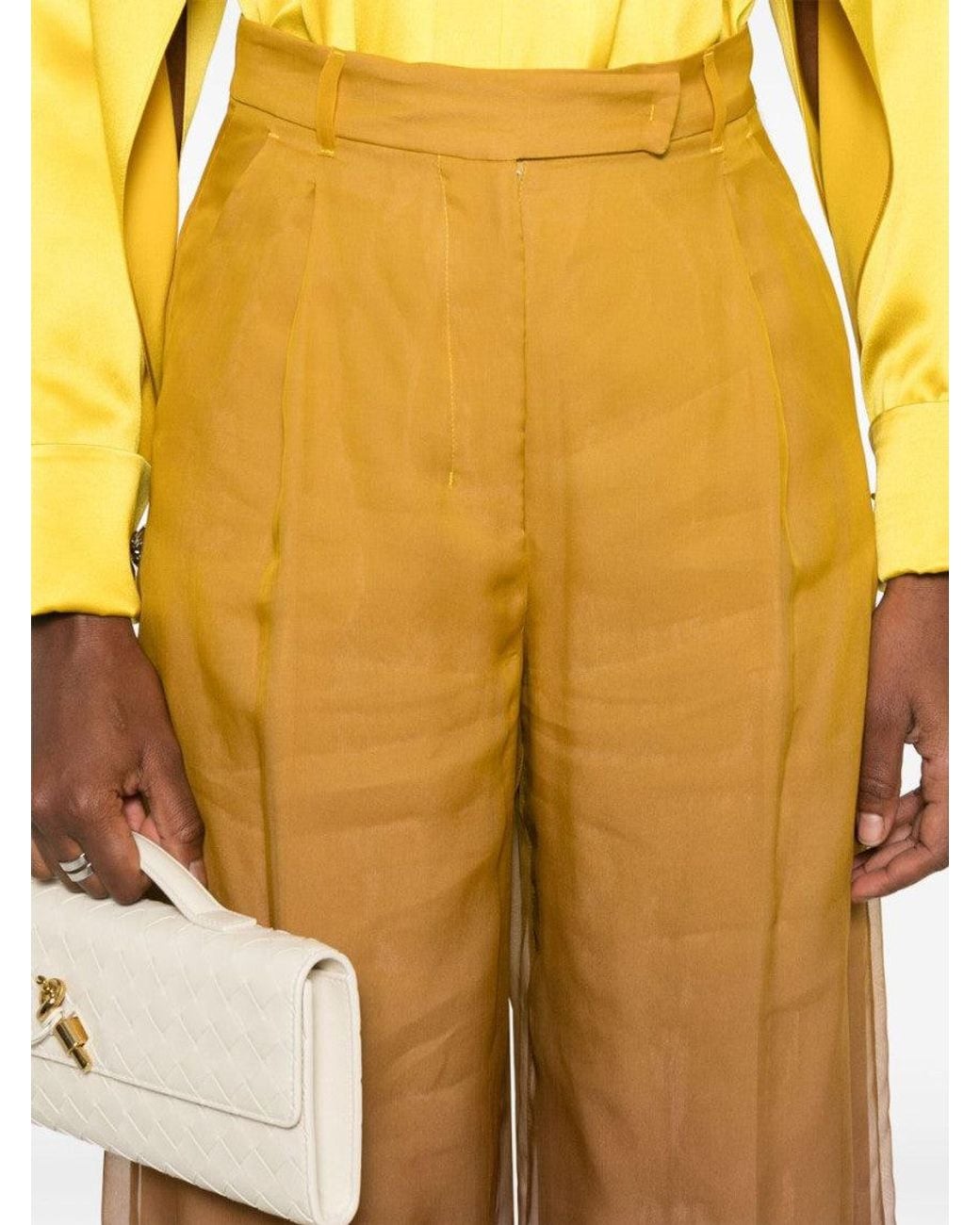 Max Mara White Baffo Trousers