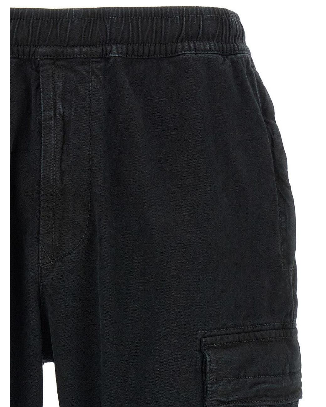 Stone Island Black Tapered Cargo Pants for men