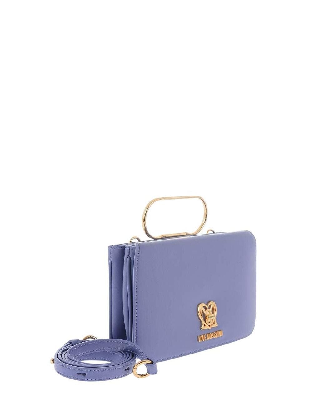 Love Moschino Purple Logo Small Shoulder Bag
