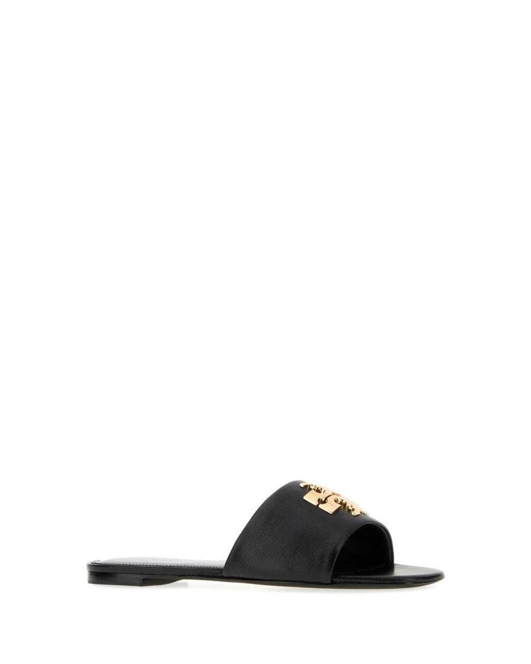 Tory Burch Black Logo Signature Flats