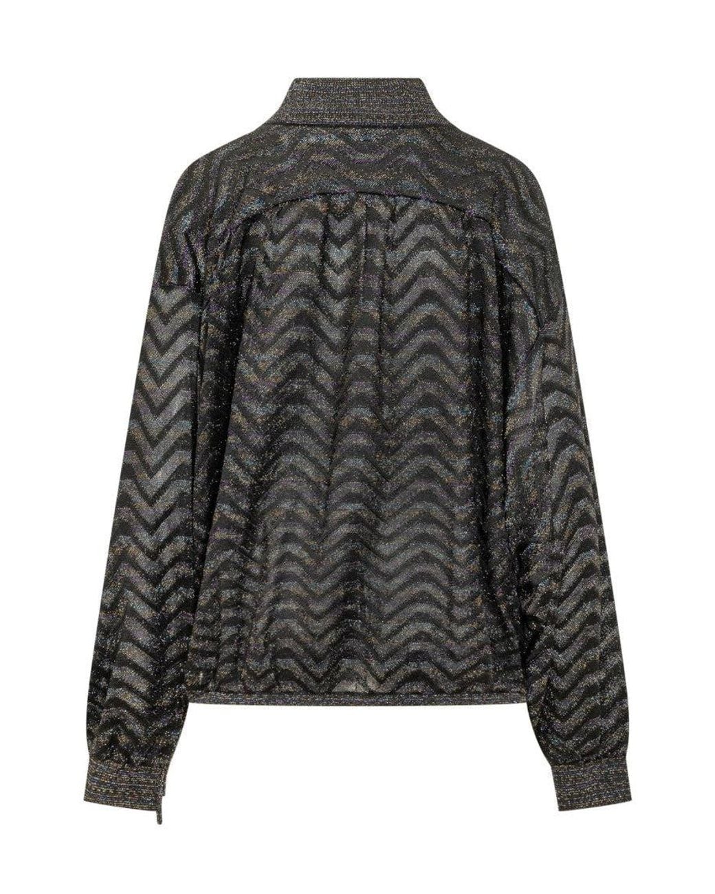 Missoni Gray Dark Mock Collar Sweater