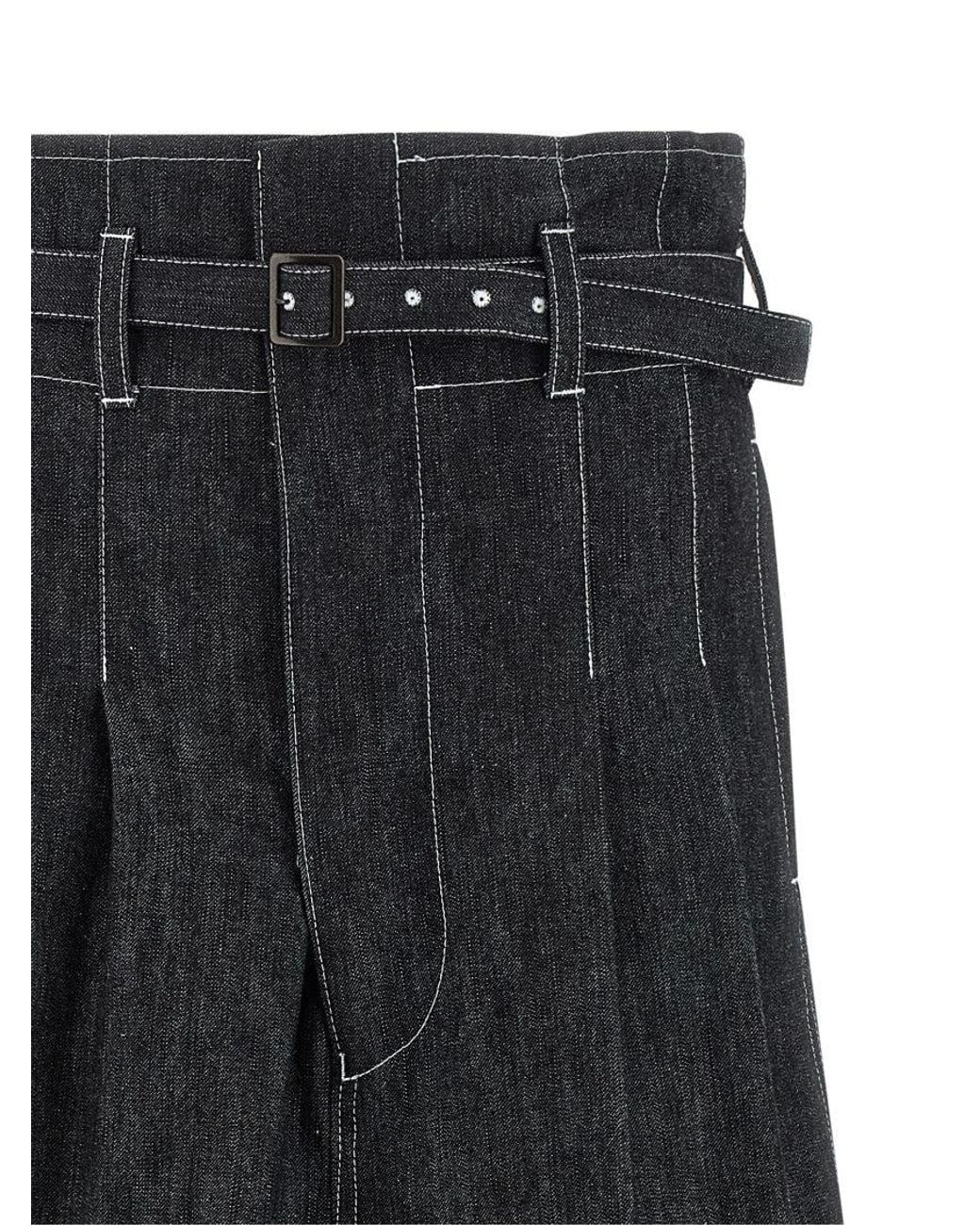 Junya Watanabe Black Relaxed High Rise Jean