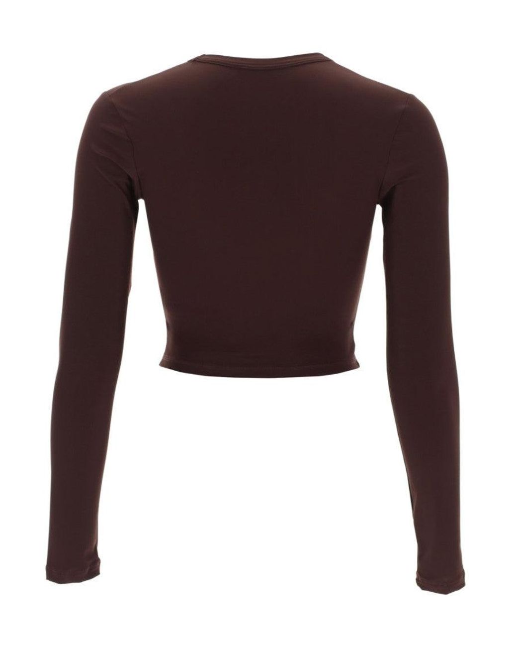 Jil Sander Purple Logo Round Neck Top