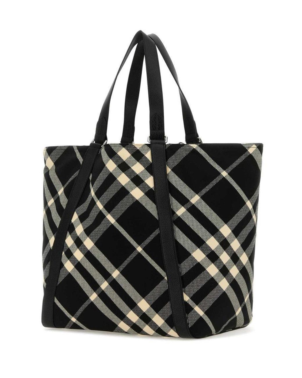 Burberry Black Festival Canvas Top Zip Tote for men