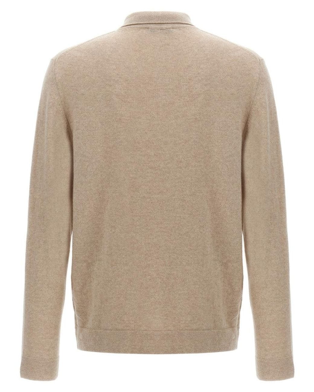 Zanone Natural Cashmere Wool Polo Shirt for men