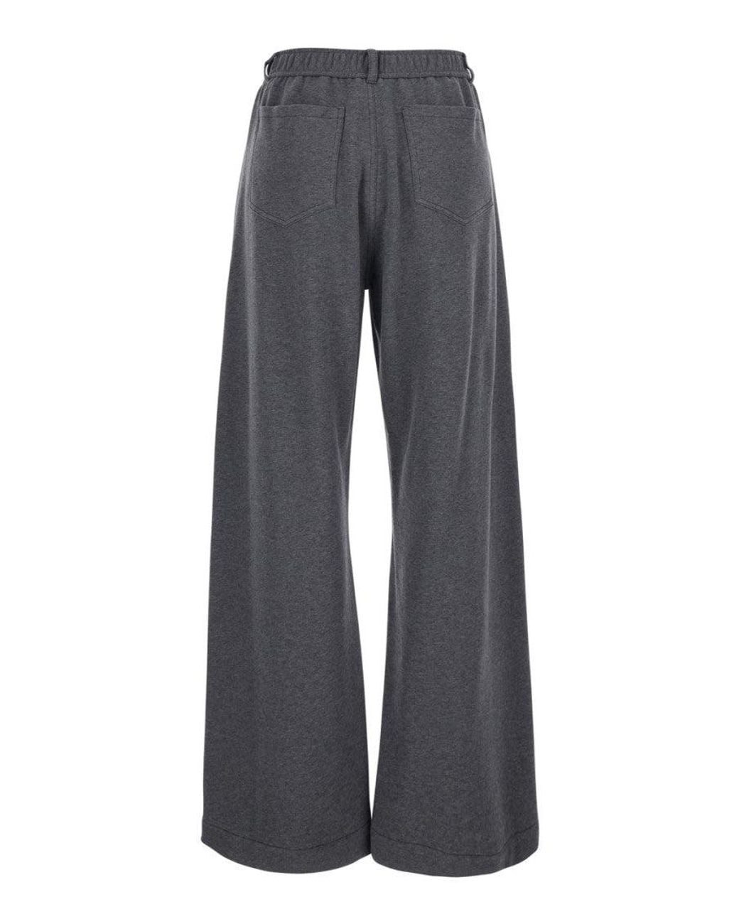 Brunello Cucinelli Gray Relaxed Elasticated Pants