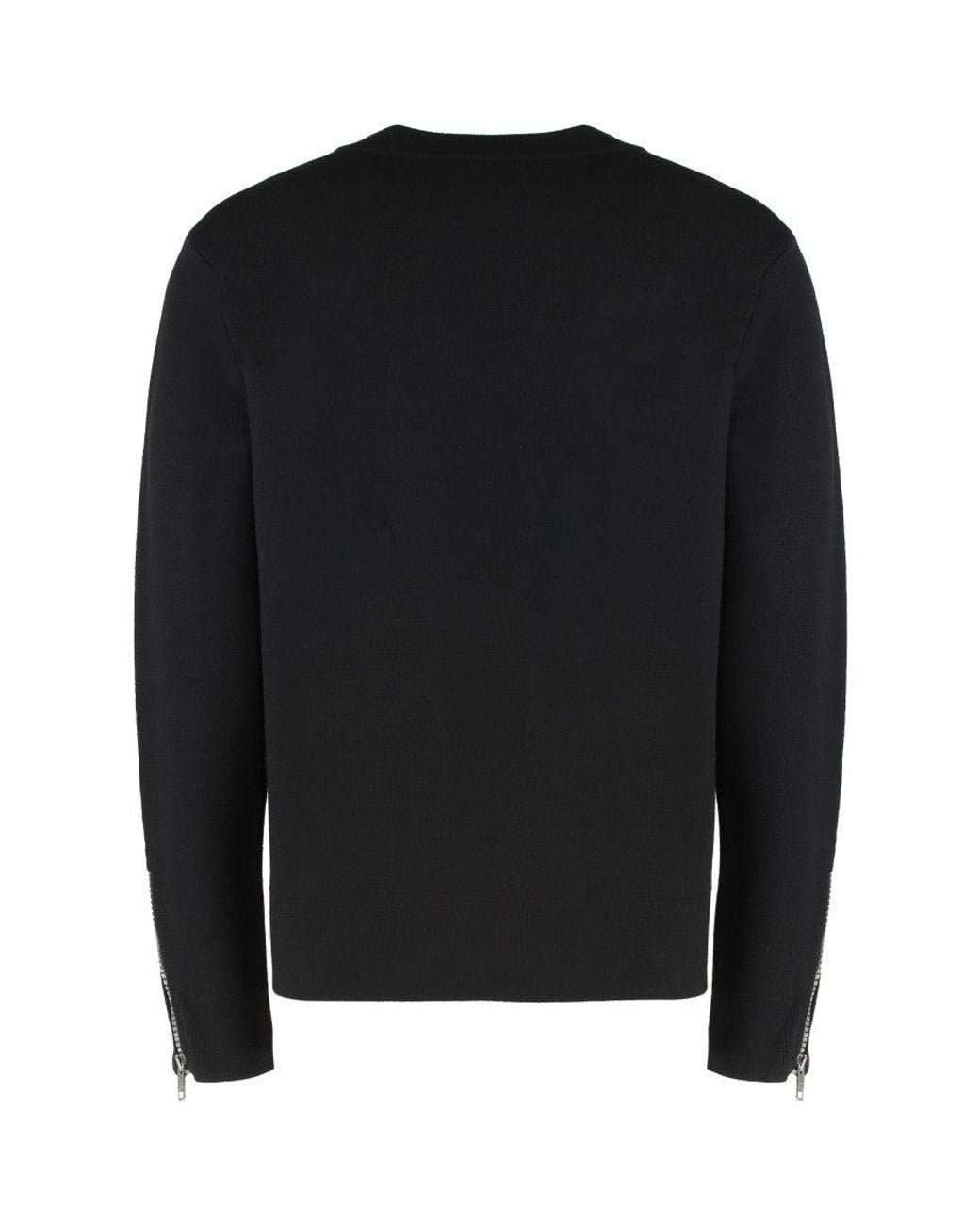 Givenchy Black Crew Neck Logo Sweater for men