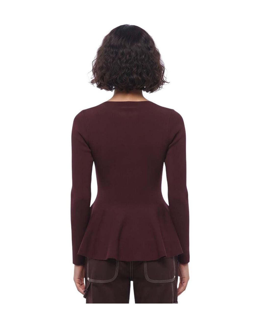 Stella McCartney Purple Sweet Heart Neck Top