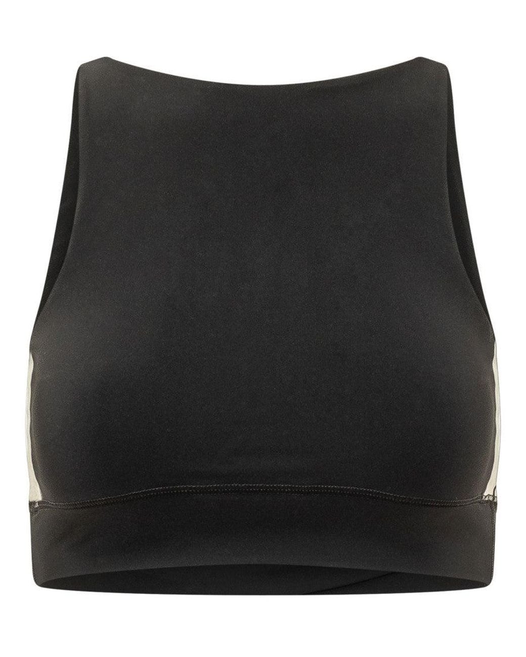 Palm Angels Black Solid Boat Neck Top