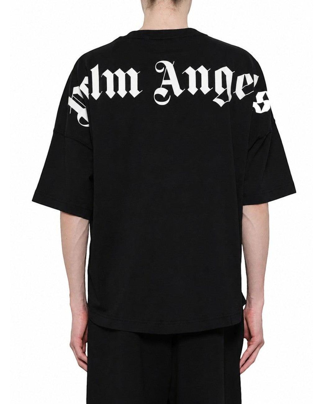 Palm Angels Black Crew Neck T-Shirt for men