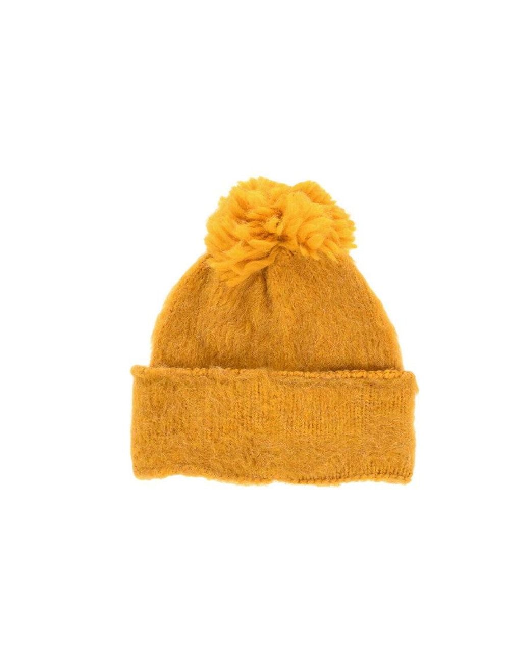 DSquared² Orange Solid Beanie Cap