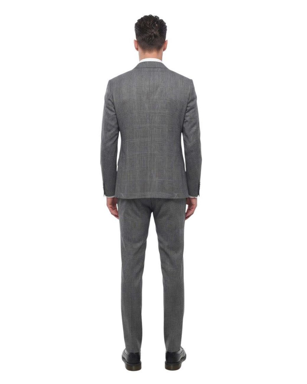 Corneliani Gray Notched Lapel Suit for men