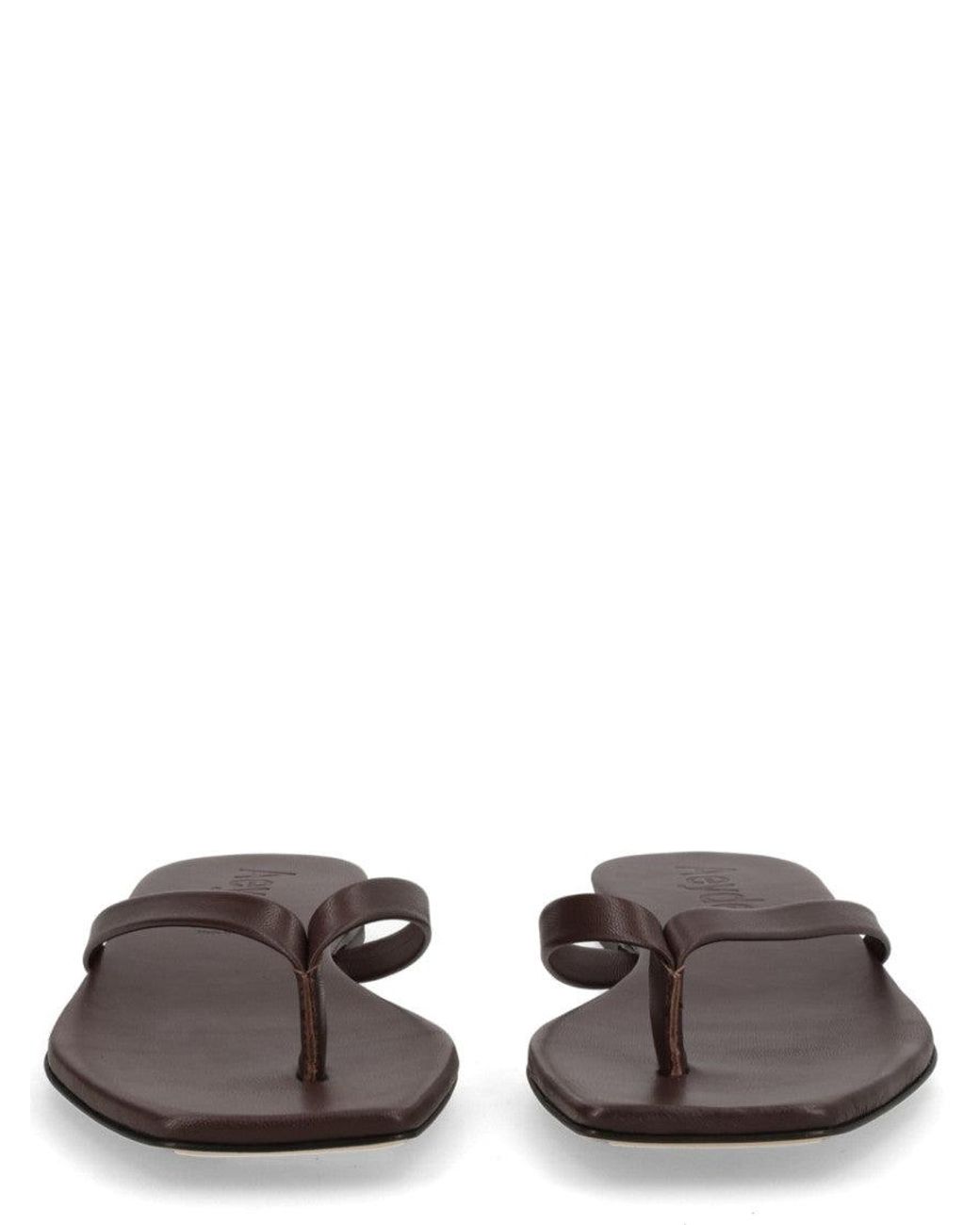 Aeyde Brown Slip On Slippers