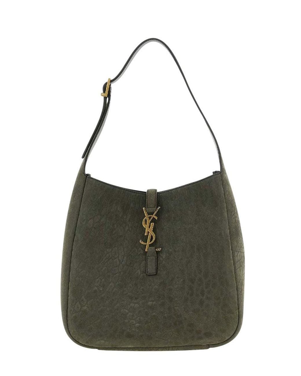 Saint Laurent Green Dark Le 5 A 7 Small Hobo
