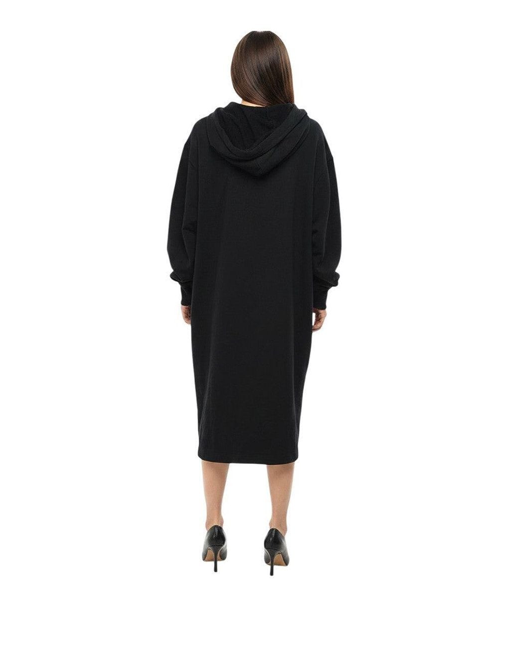 DIESEL Black Logo Hood Midi Dress
