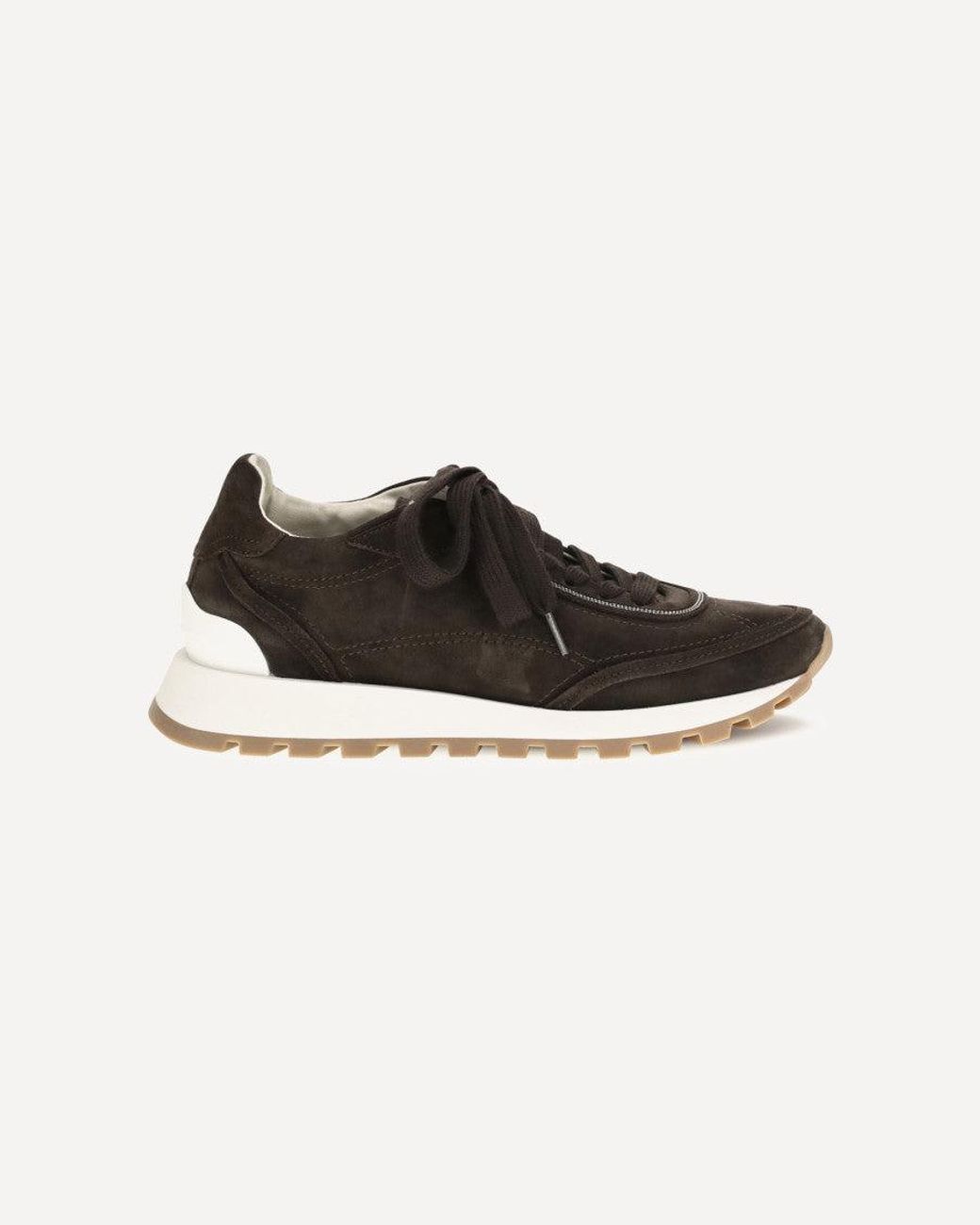 Brunello Cucinelli White Lace-Up Sneakers