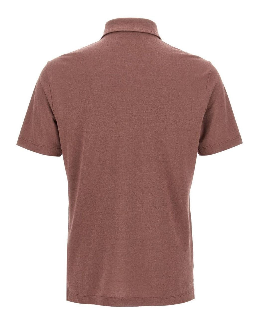 Zanone Red Ice Cotton Polo Shirt for men