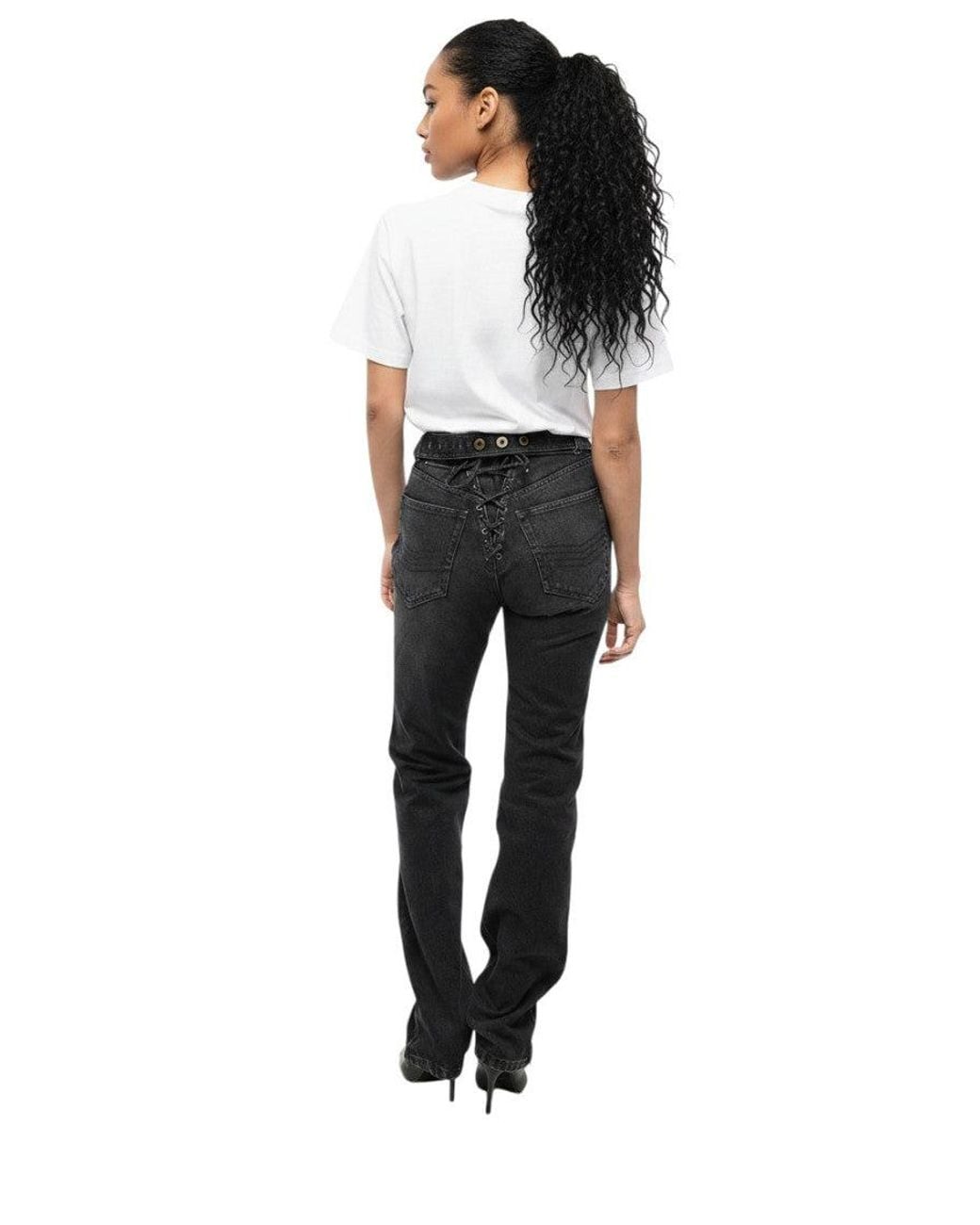 Jean Paul Gaultier Black Straight High Rise Jeans