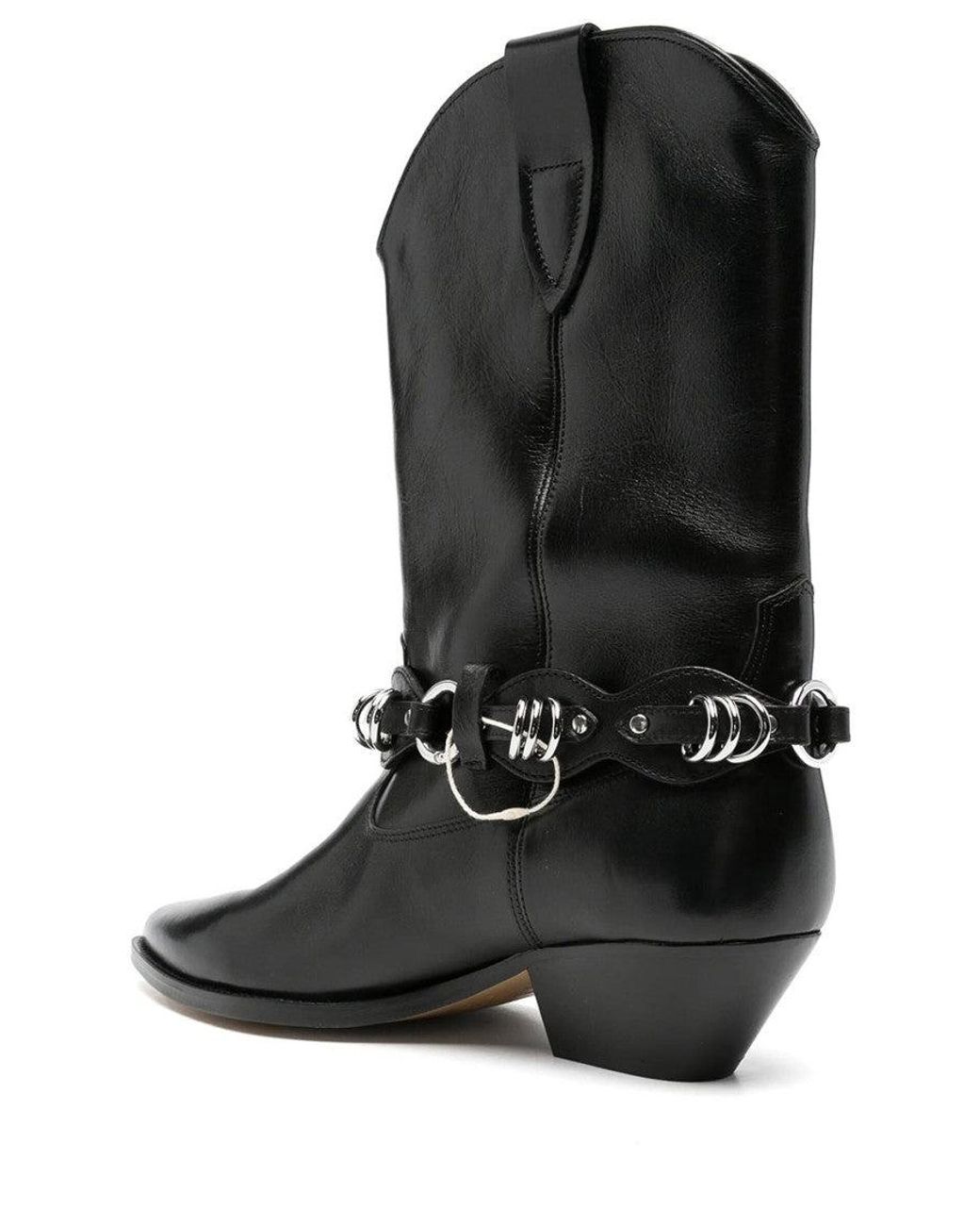 Isabel Marant Black Leather Duerto Boots