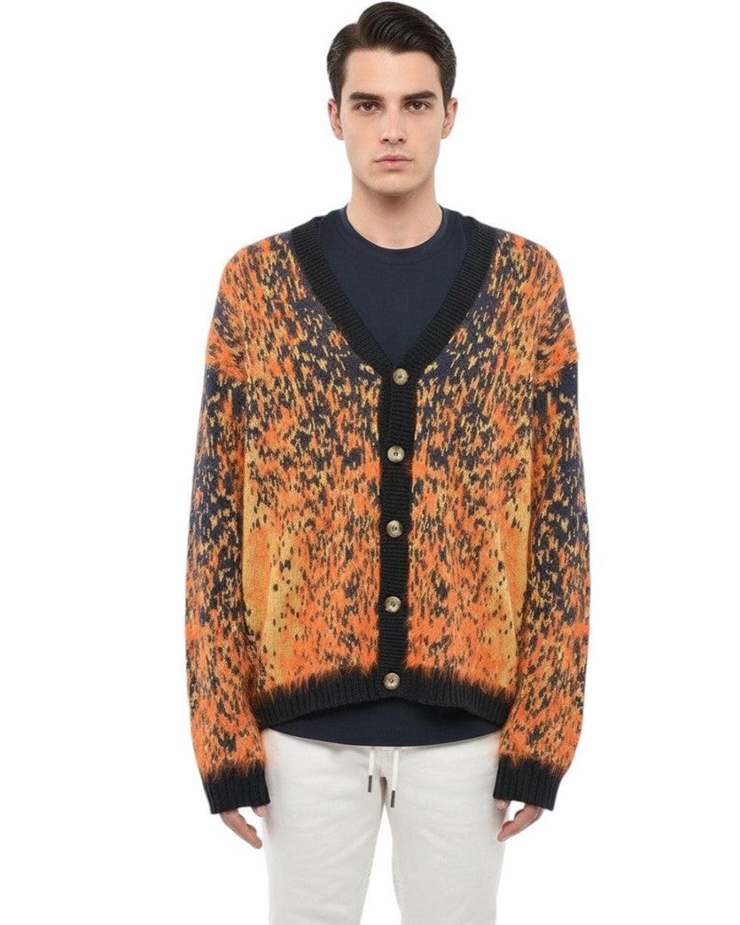 DIESEL Multicolor V Neck Cardigan for men