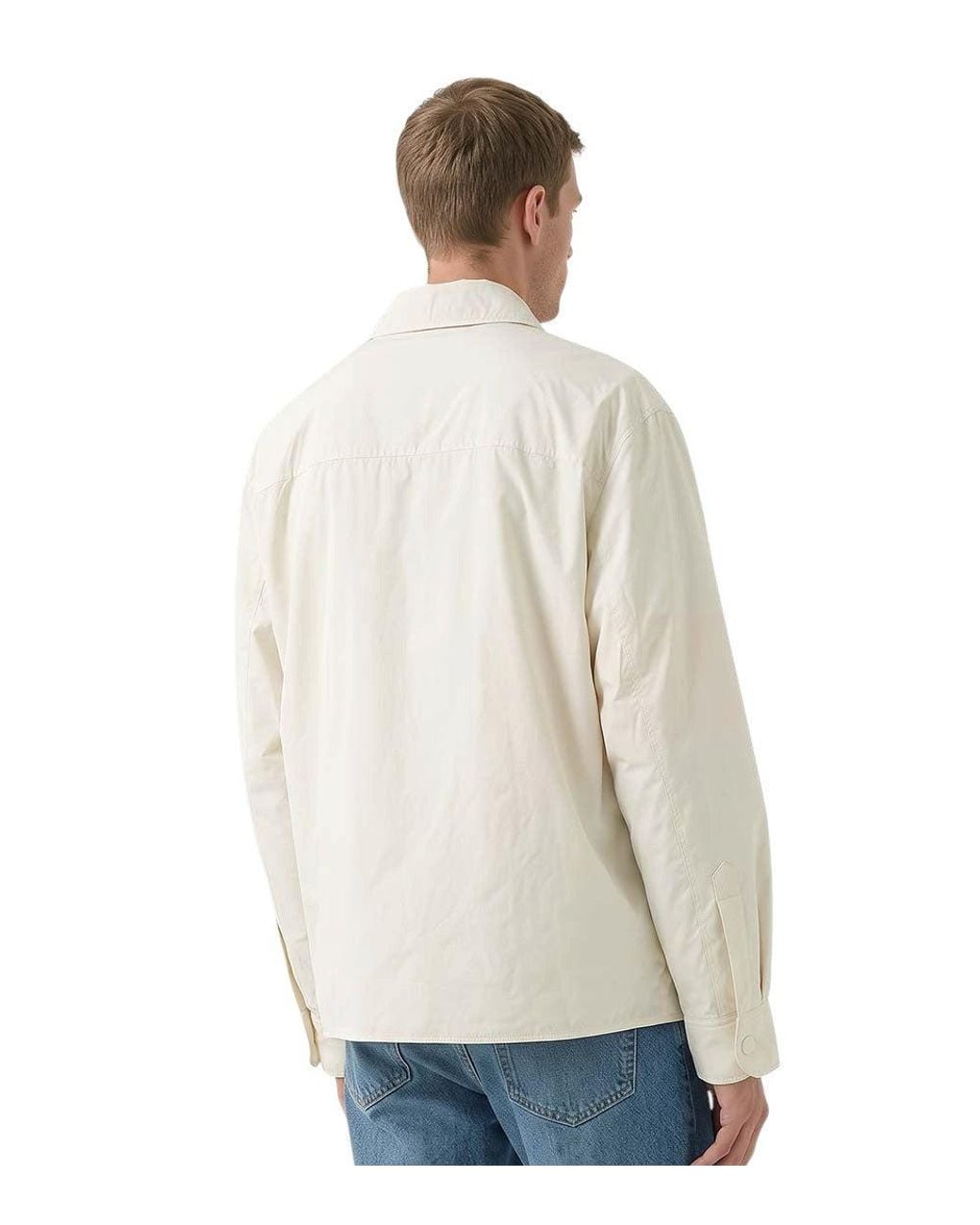 AMI White Solid Overshirt for men