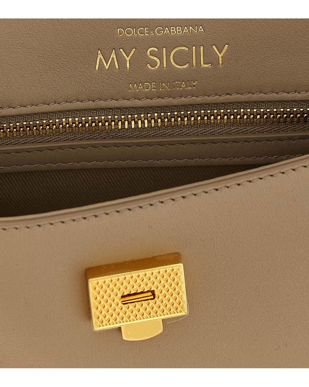 Dolce & Gabbana Brown My Sicily Mini Satchel