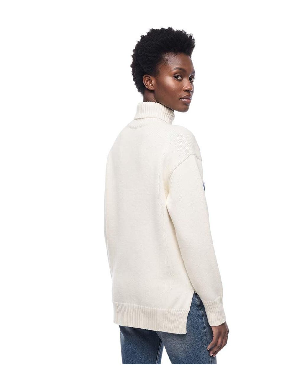 Off-White c/o Virgil Abloh White Embroidered Turtle Neck Sweater