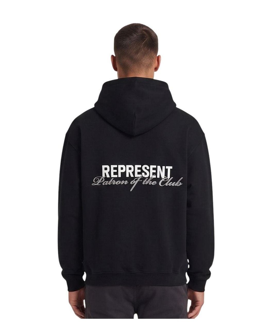 Represent Black Hoodie Cotton for men