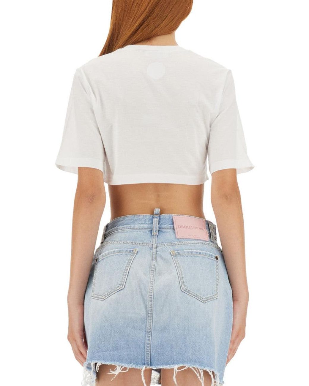 DSquared² White Graphic Crew Neck T-Shirt