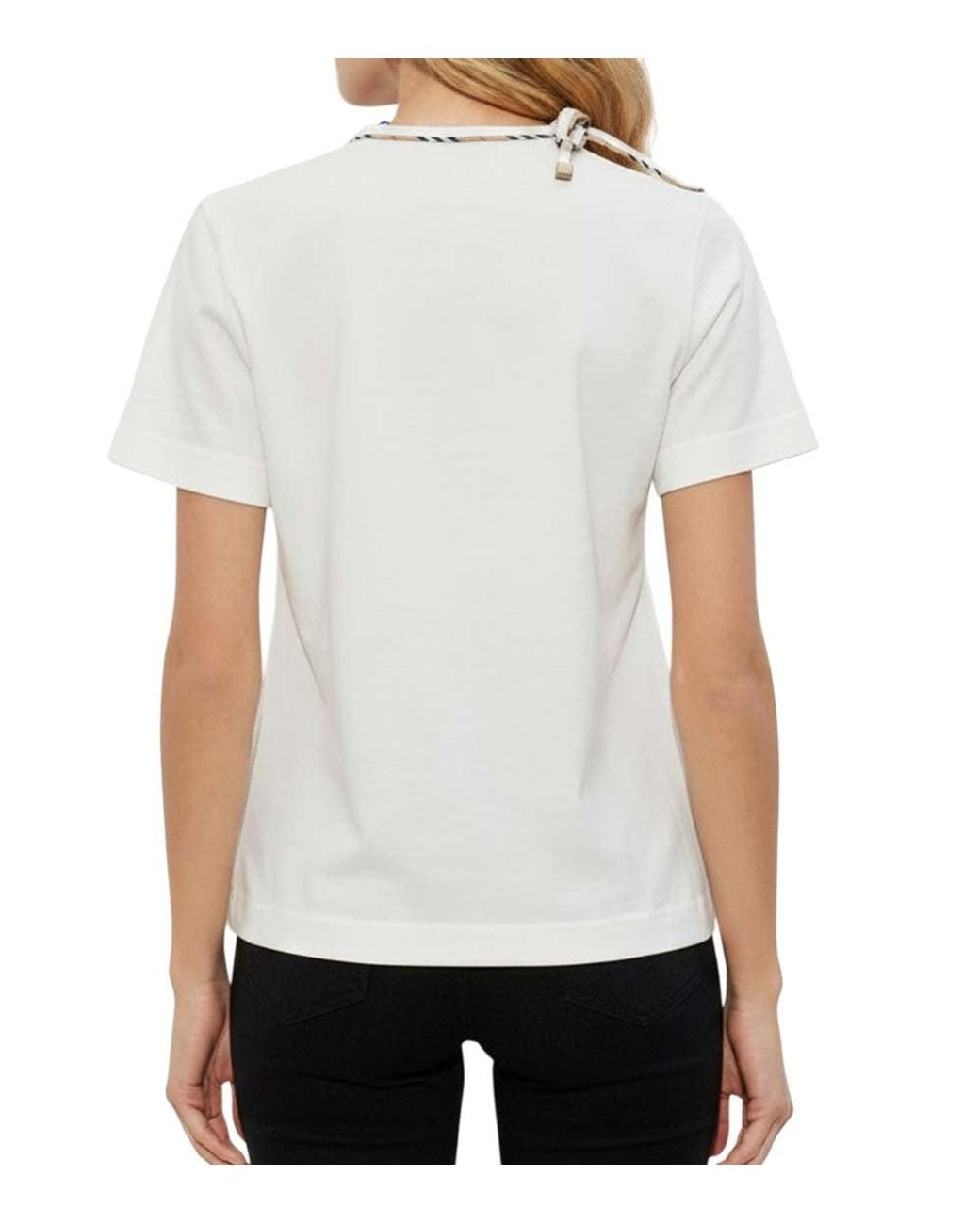 Burberry White Crew Neck T-Shirt