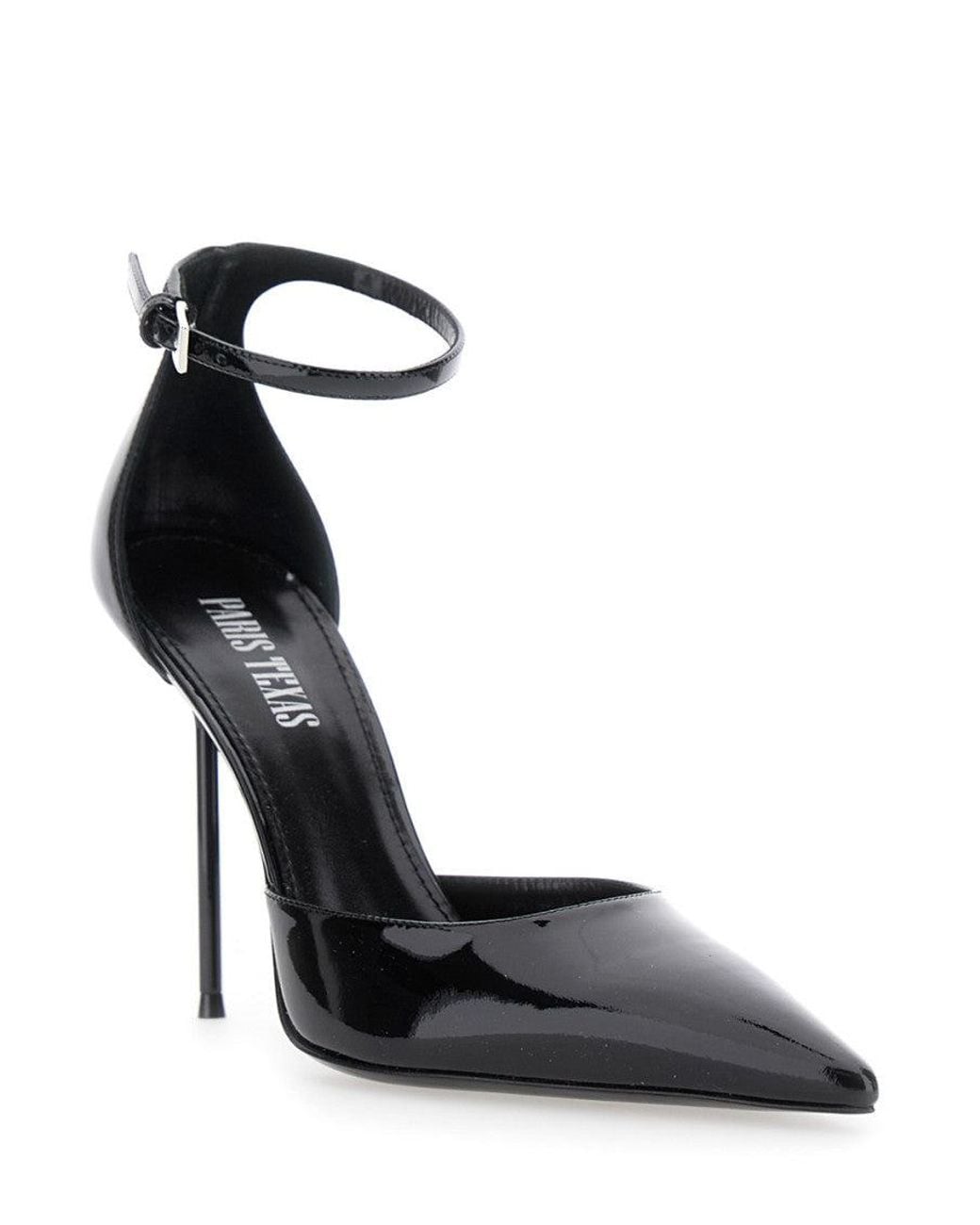 Paris Texas White Ankle Strap Pumps