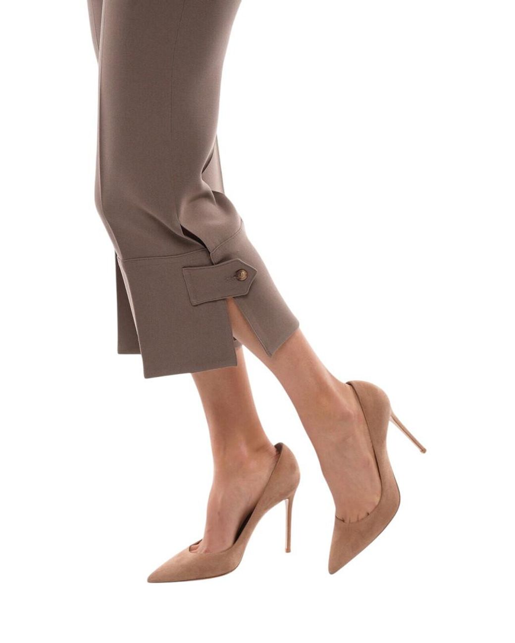 Alberto Biani Natural Slim Flat Front Pants
