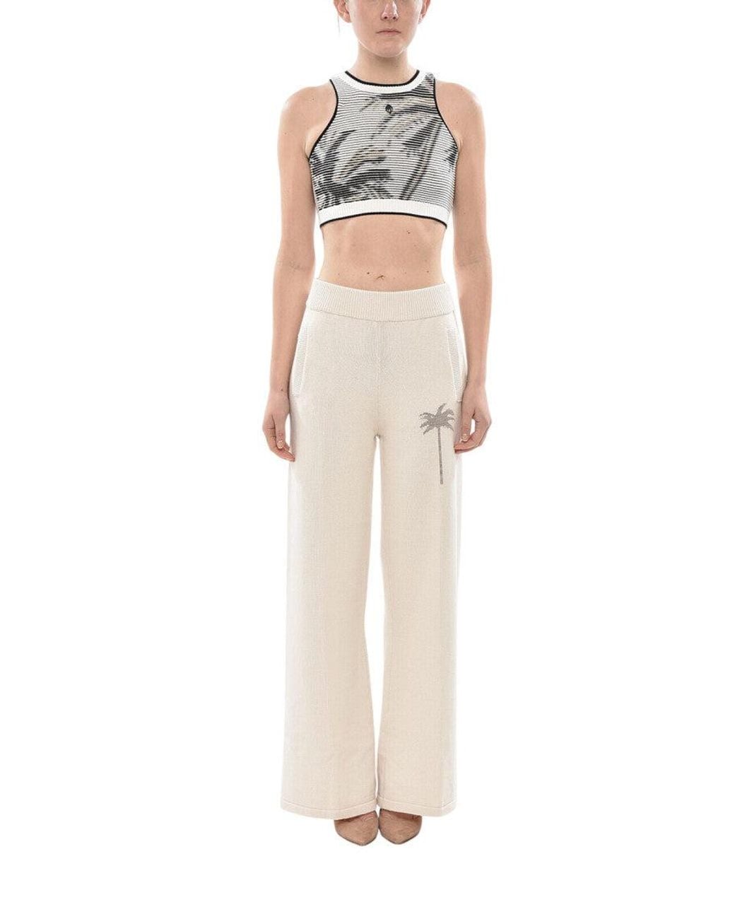 Palm Angels Multicolor Crew Neck Top