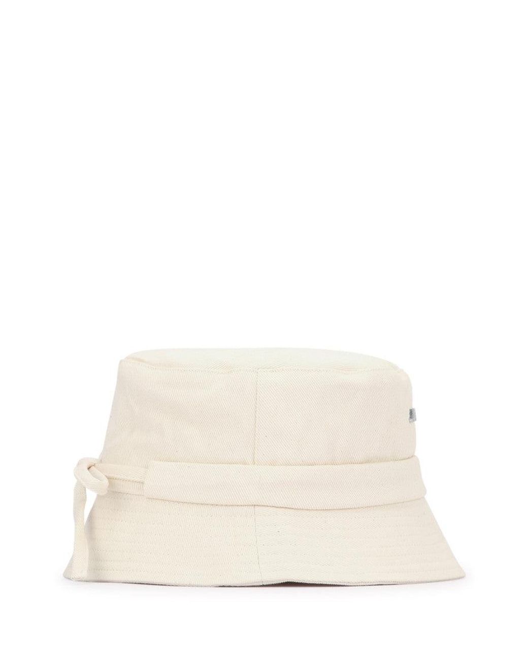 Jacquemus Natural Off Logo Bucket Hat