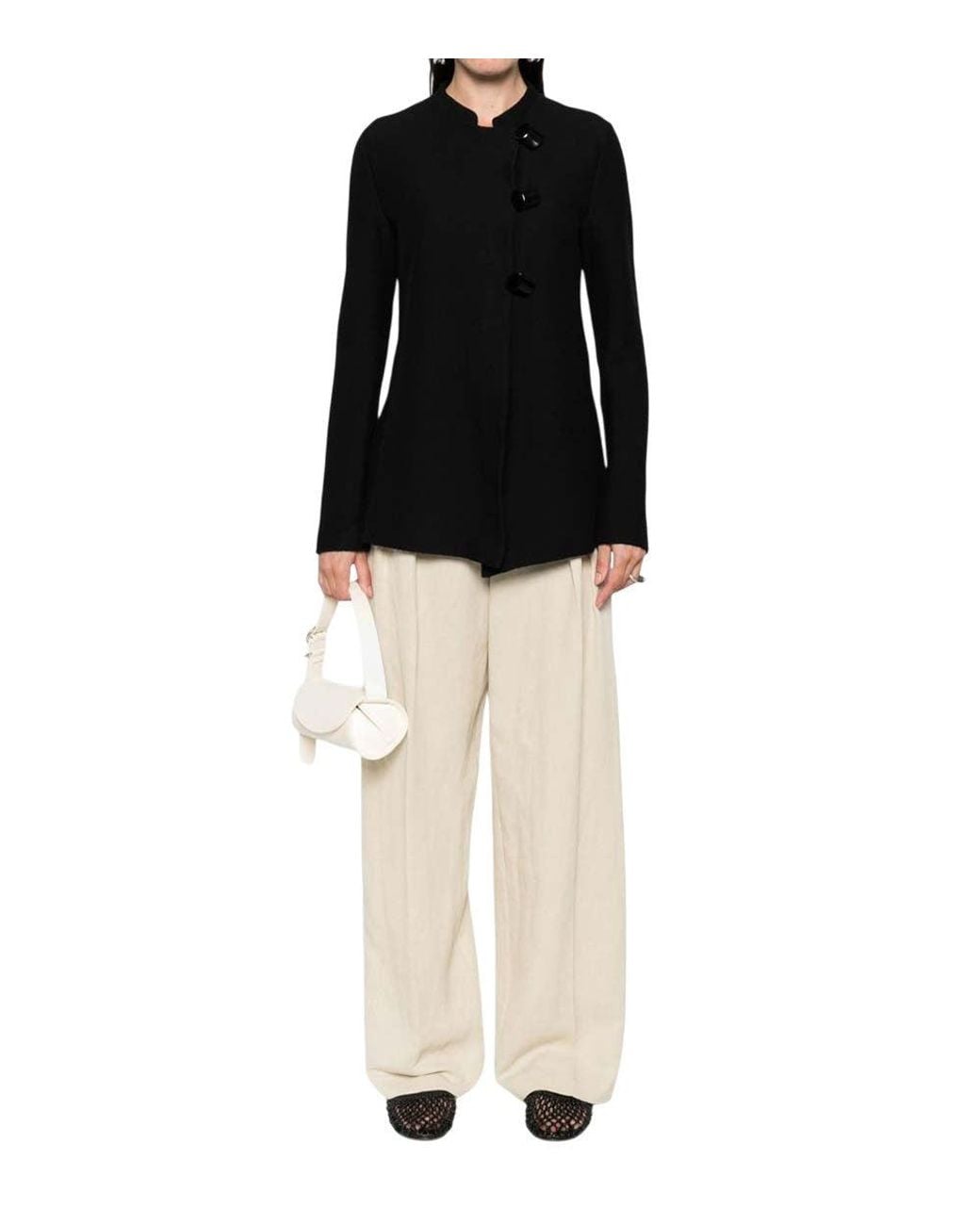 Emporio Armani Black Jacket With Decorative Buttons
